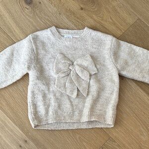 Zara Cream Kids Sweater with Bow